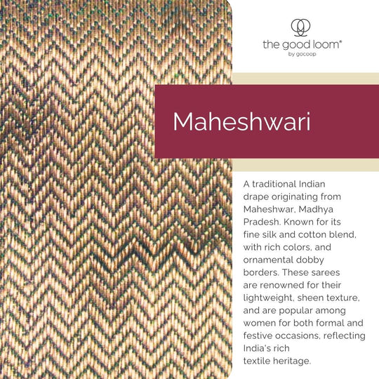 Green hand woven maheshwari cotton silk saree