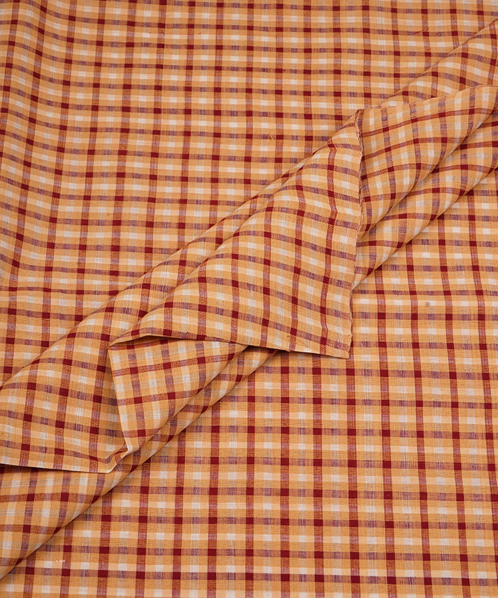 2.5m Multicolor hand woven checks cotton mangalgiri kurta material