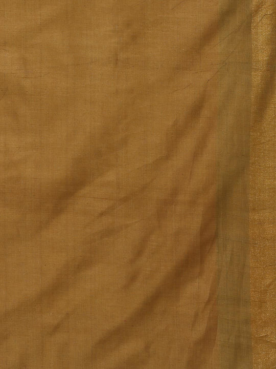 Golden tussar silk saree