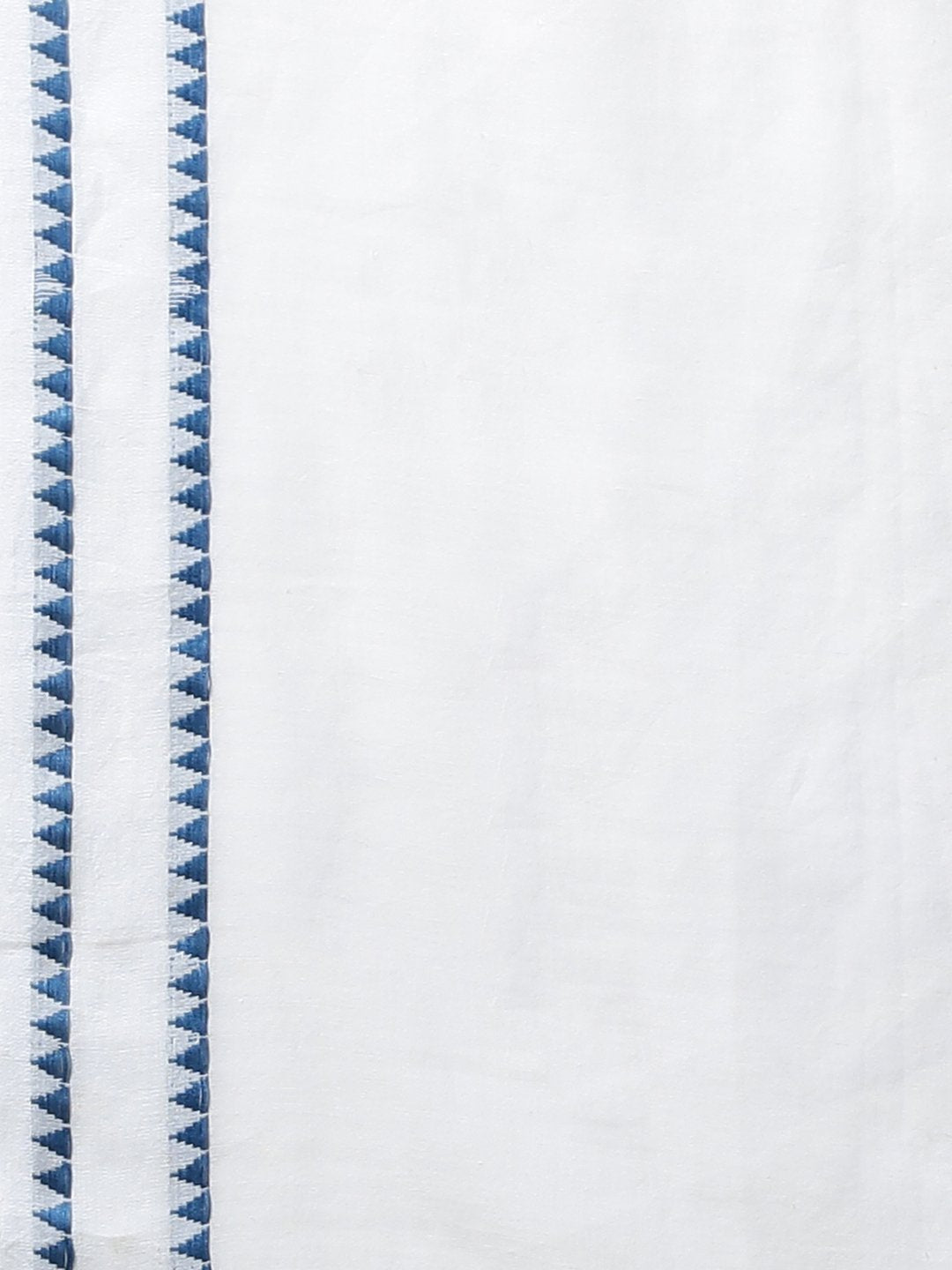 White handloom cotton linen saree