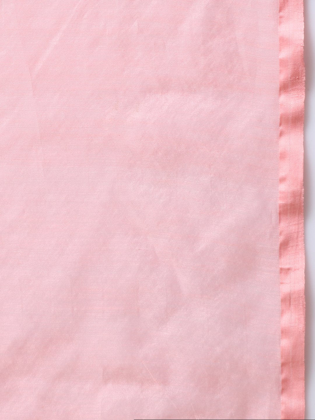 Pink handloom jamdani cotton silk saree