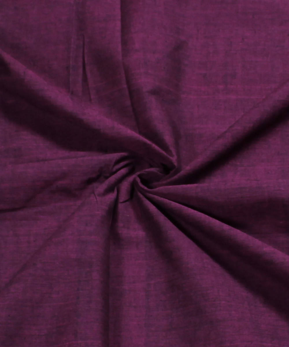 0.86m Handloom cotton purple fabric