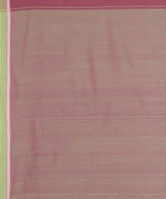 Mauve cotton handwoven saree