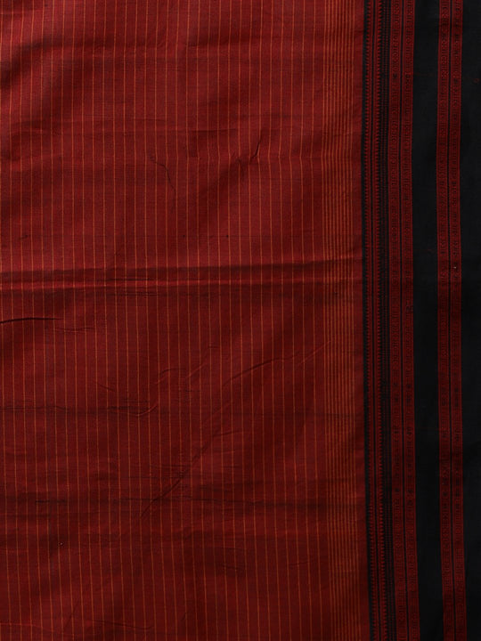 Maroon ilkal handloom cotton saree