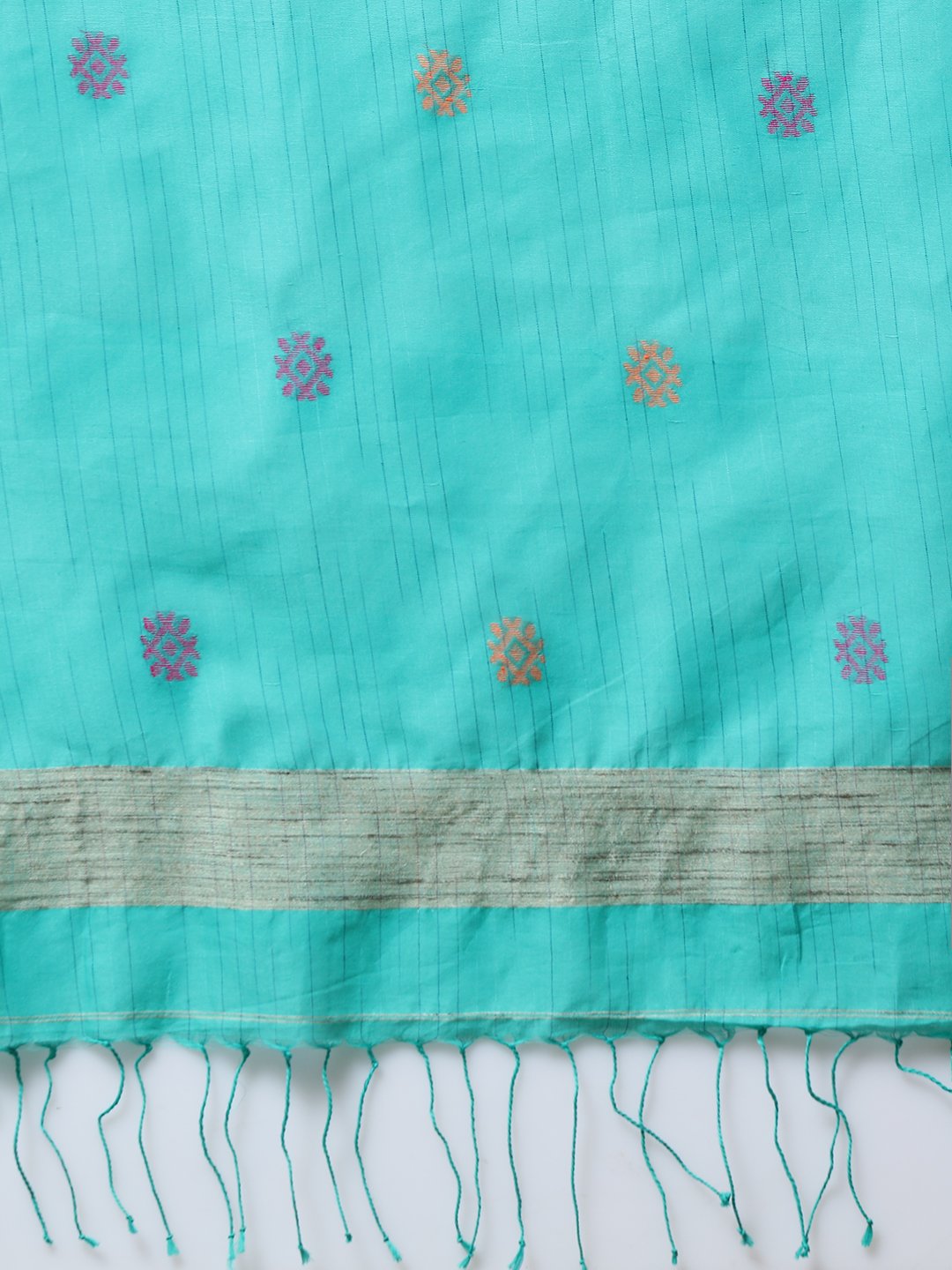 Sea blue handloom bengal soft cotton saree