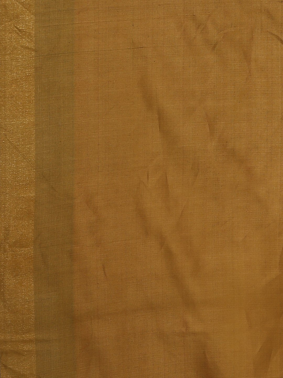 Plain orange tussar silk saree