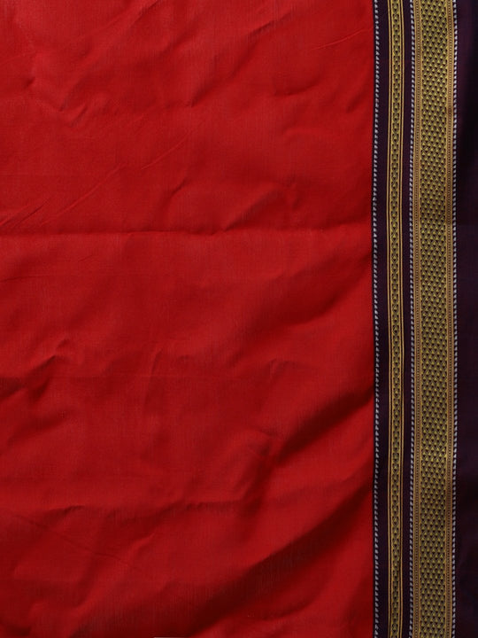 Cream ilkal handloom cotton saree