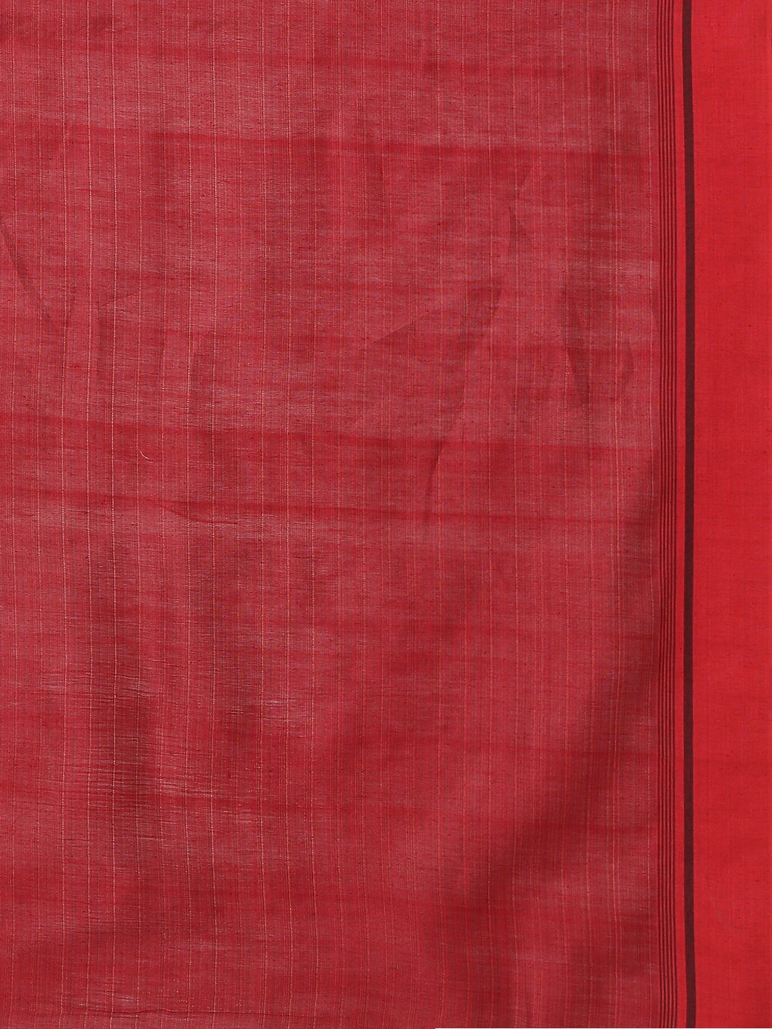 Beige & red tussar silk saree