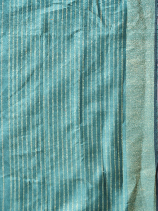 Blue handloom tussar silk saree