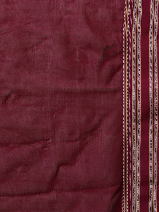 Navy ilkal handloom cotton saree