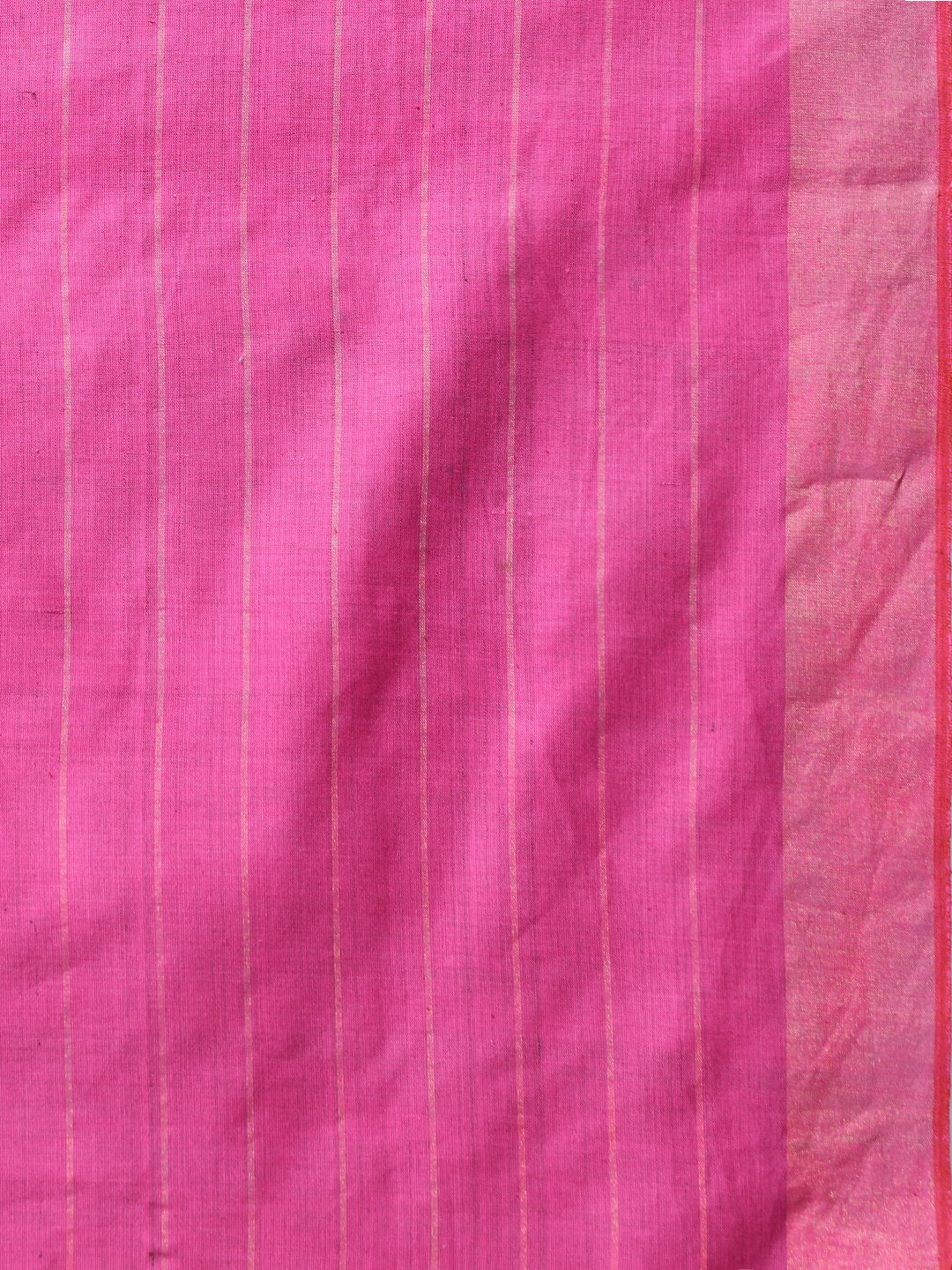 Rose pink handloom tussar silk saree