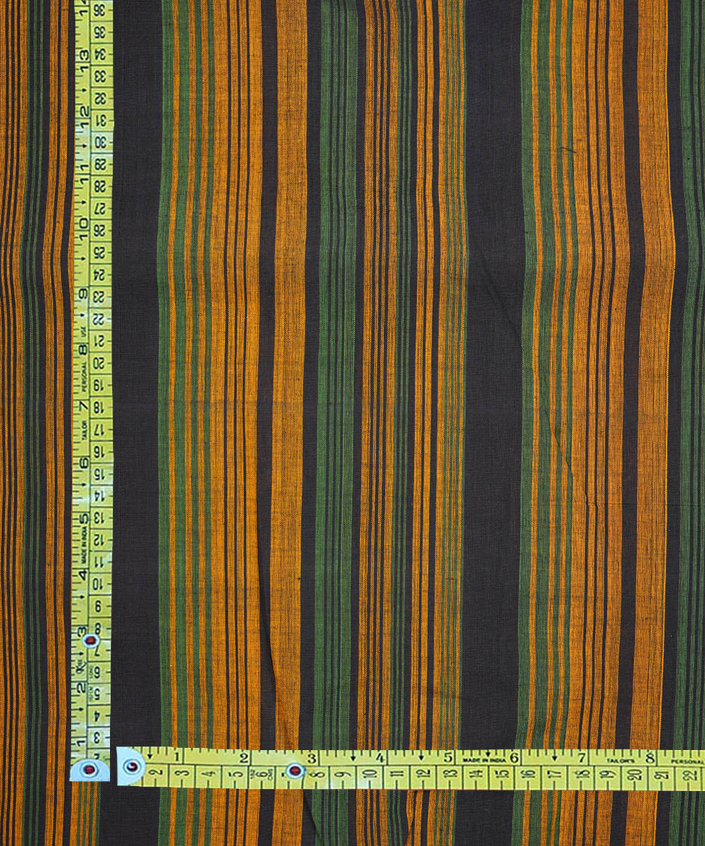 0.4m Multicolor handloom stripe cotton mangalagiri fabric