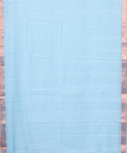 Sky blue handwoven mangalagiri cotton saree
