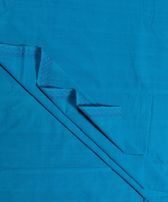 1m Blue Cotton Handloom Fabric
