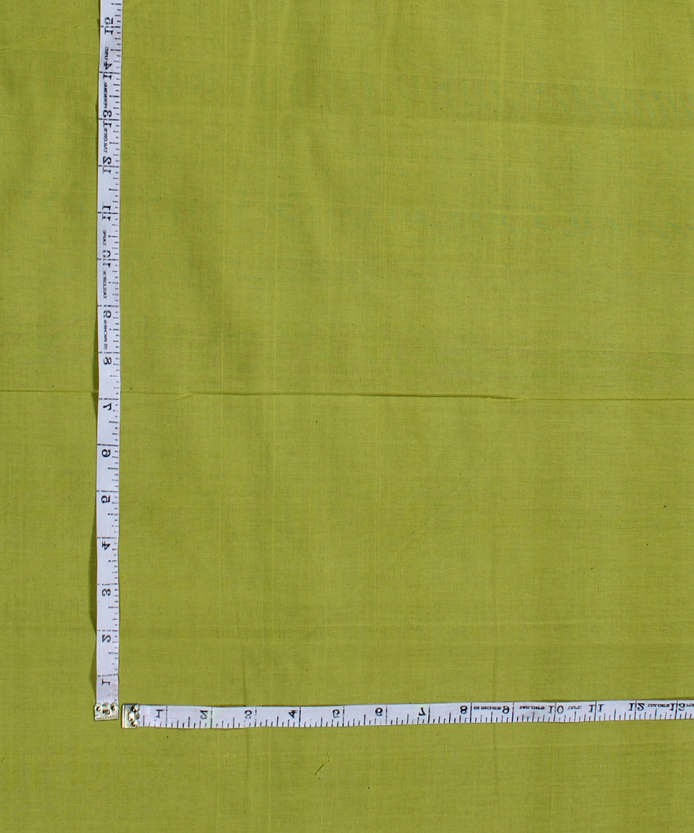 Green Handloom Cotton Fabric