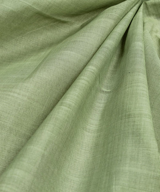 0.75m Grey green handloom cotton fabric