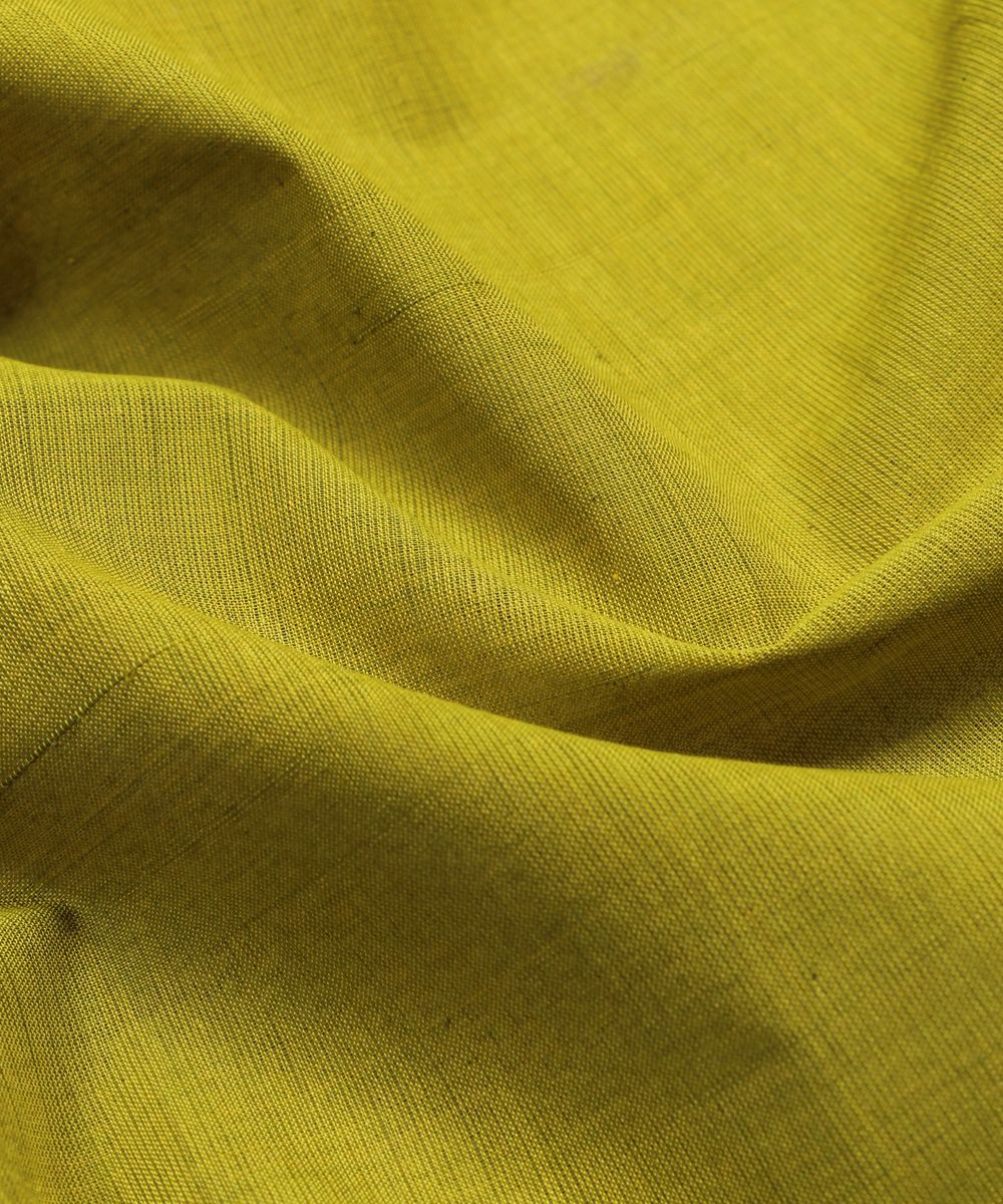 0.9m Light green handloom cotton fabric