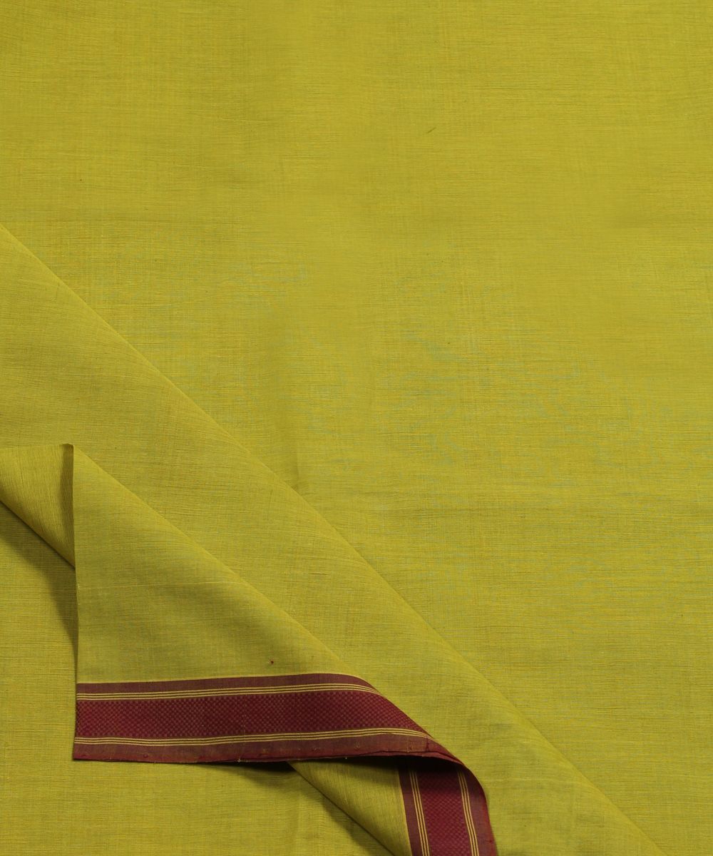 0.9m Light green handloom cotton fabric