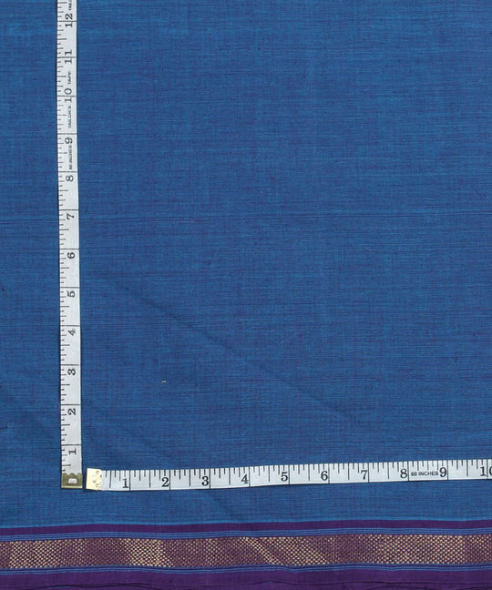 0.35m cobalt blue handloom cotton fabric