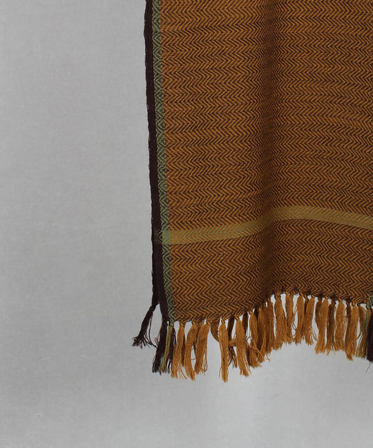 Brown handloom woolen stole