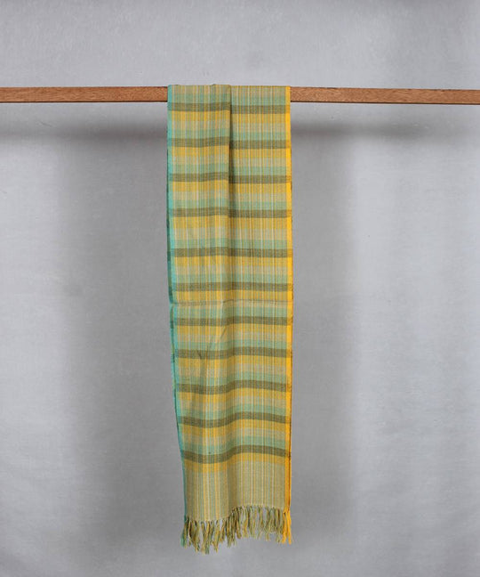 Pastel stripe handloom woolen stole