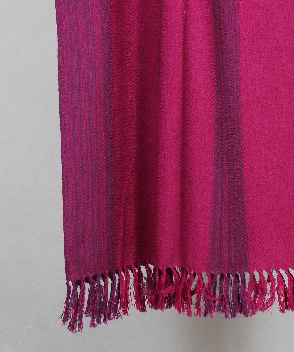 Purple pink handloom woolen stole