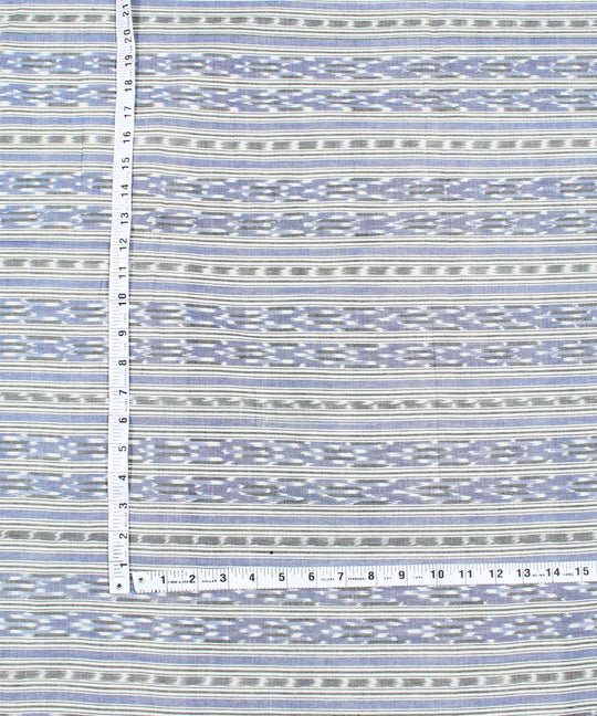 0.4m Blue handwoven pochampally cotton fabric