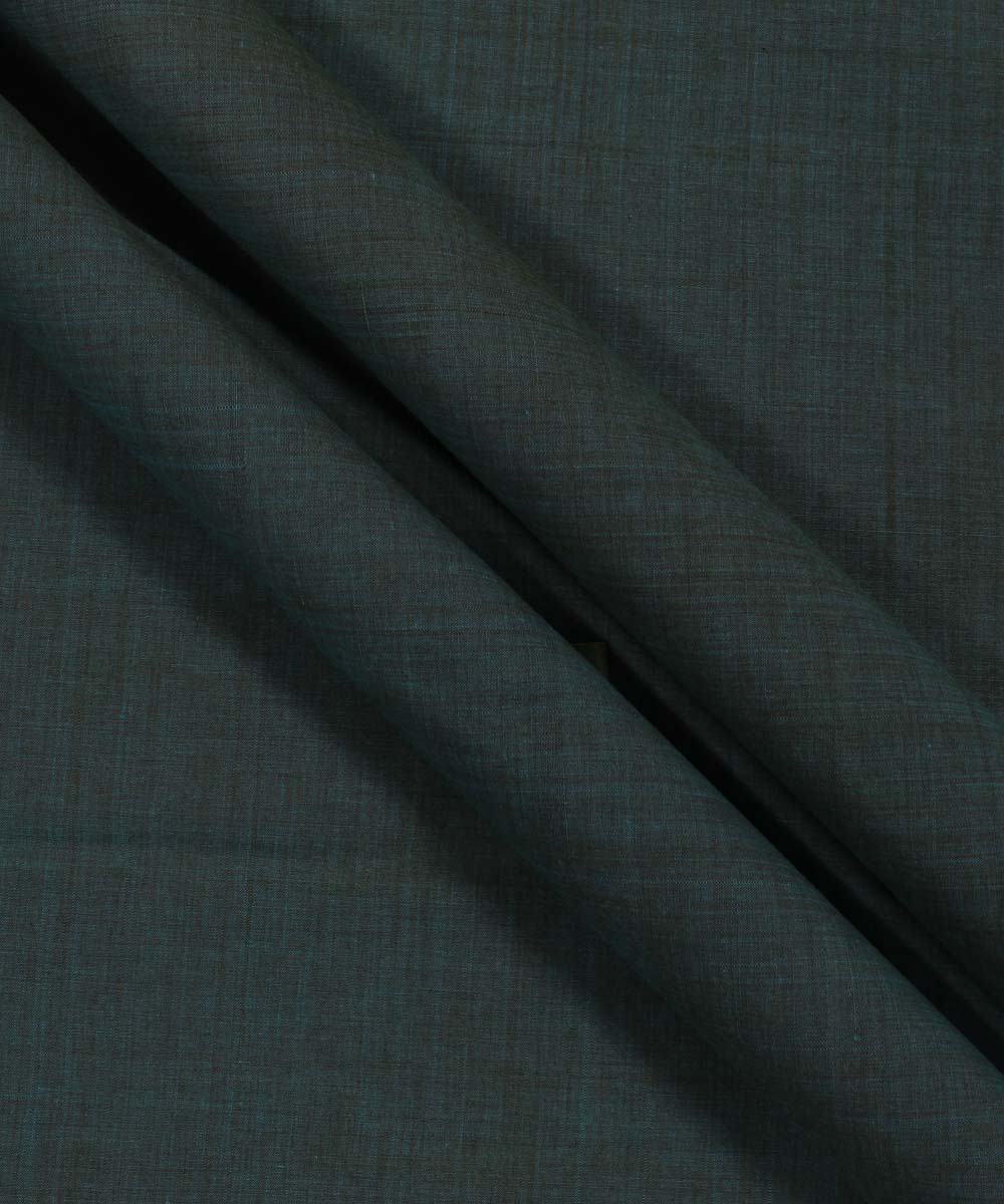 0.84m dark green handwoven mangalagiri fabric