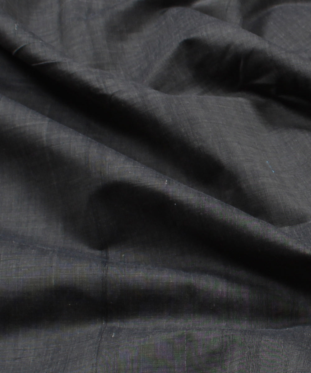 1.1m grey brown mangalgiri handwoven cotton fabric