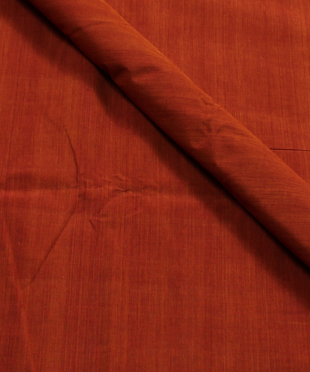 0.56m Red orange mangalgiri handwoven cotton fabric