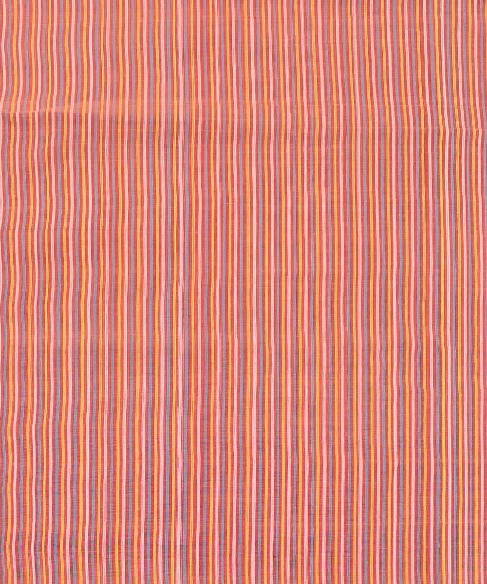 2.5m Multicolour handloom cotton stripe mangalgiri kurta material