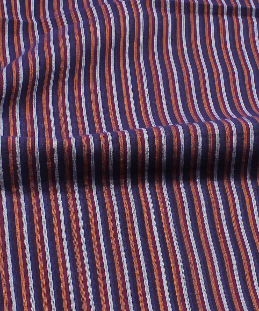 3m Dark blue multicolour handloom cotton mangalgiri kurta material