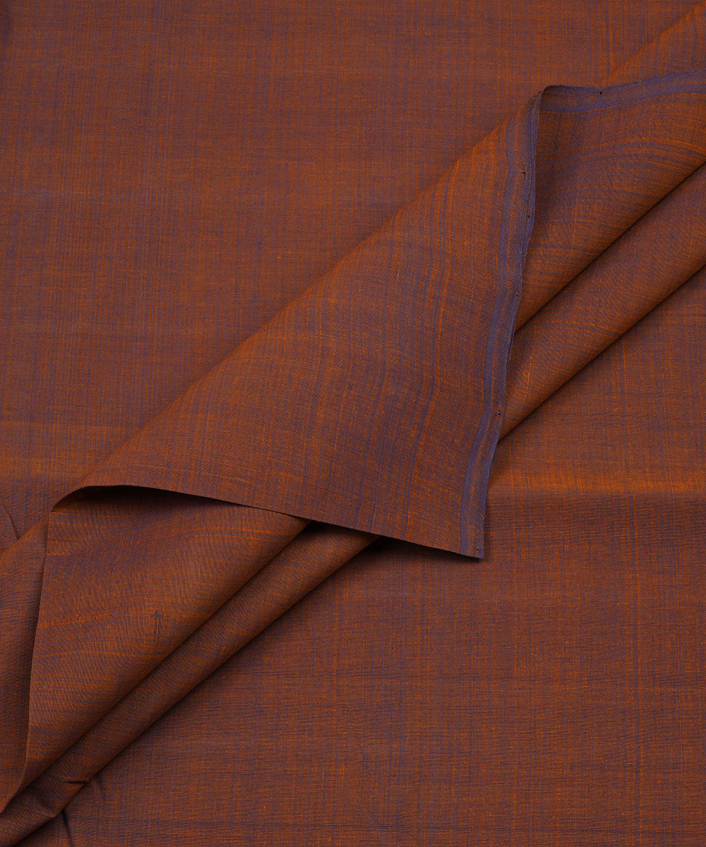 0.4m Brown handwoven cotton mangalgiri fabric