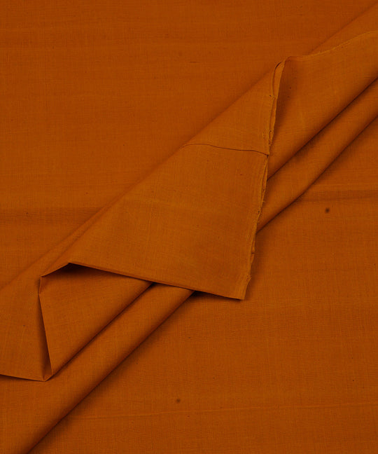 Mustard handwoven cotton mangalgiri fabric