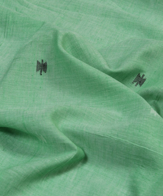 0.78m Handloom light green muslin jamdani fabric