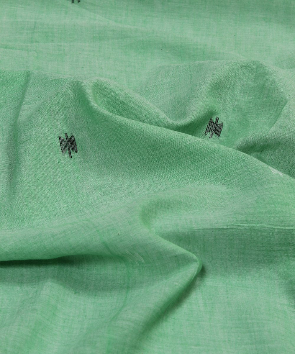0.78m Handloom light green muslin jamdani fabric
