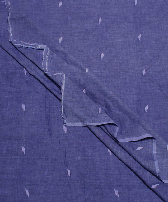 0.6m Lavender white handwoven cotton jamdani fabric