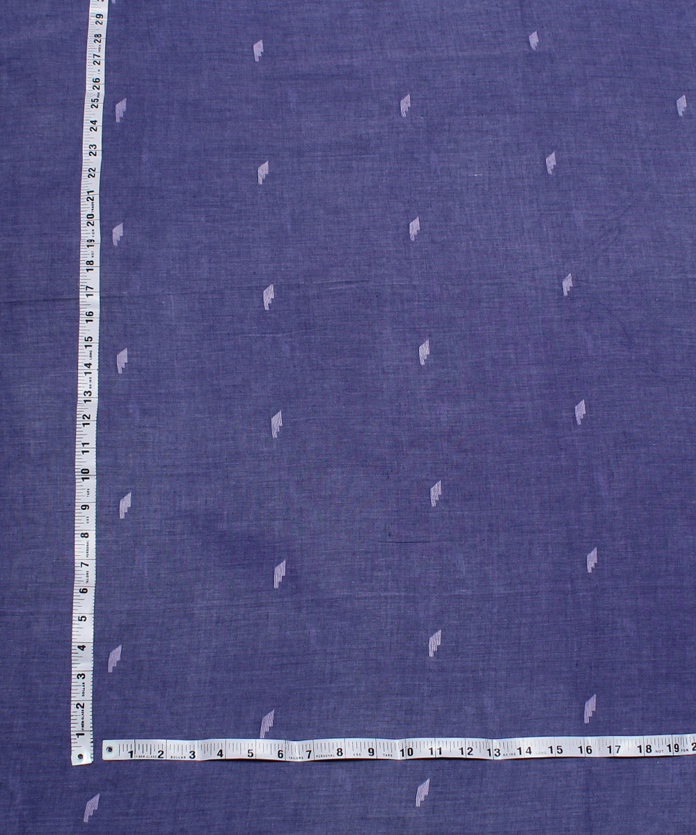 0.6m Lavender white handwoven cotton jamdani fabric