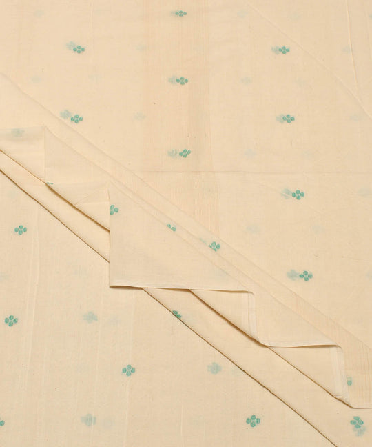 0.7m Cream handwoven muslin jamdani fabric