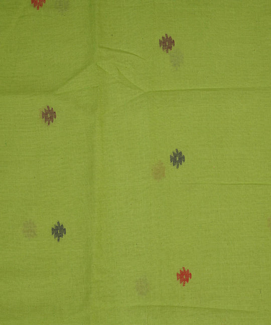 Light green handwoven bengal jamdani fabric