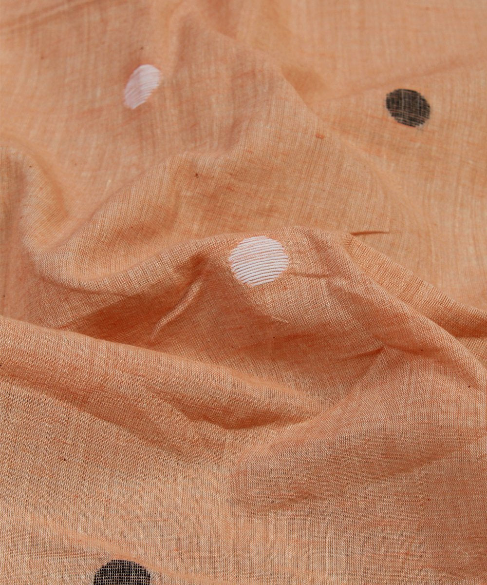 0.6m Light brown jamdani handloom cotton fabric