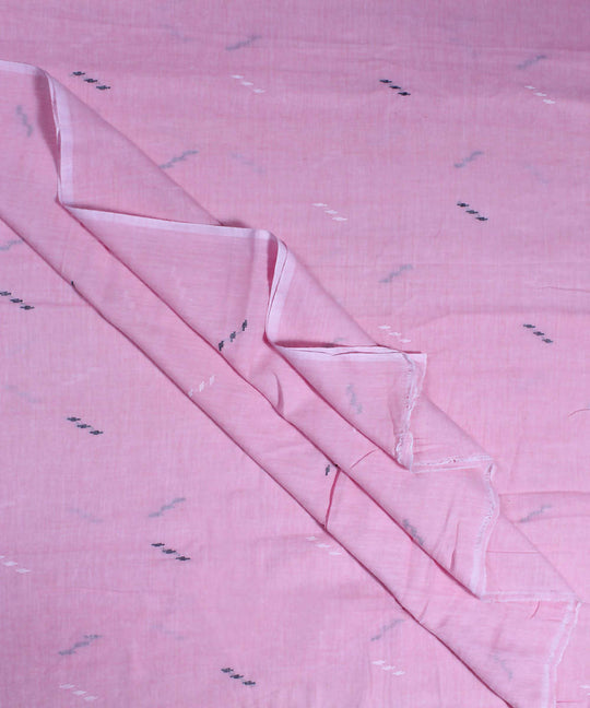 0.84m Pink muslin jamdani handloom fabric