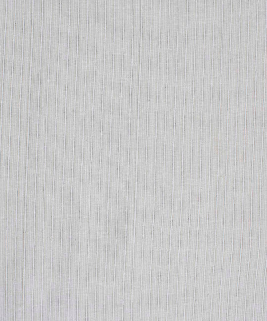 White dim grey stripes handwoven bengal cotton fabric