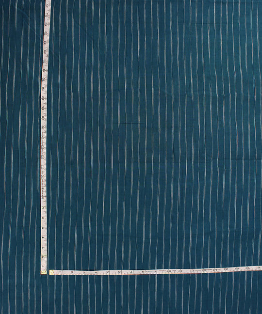 0.42m Dark blue stripe handwoven cotton fabric