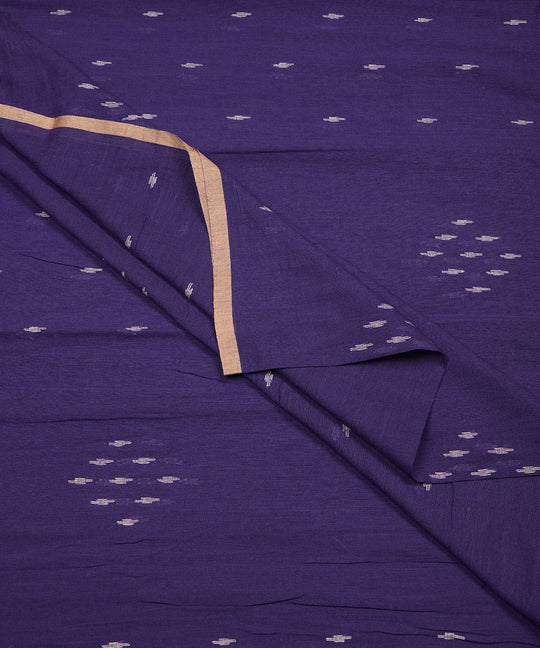 Purple hand loom bengal cotton jamdani fabric
