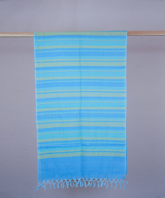 Blue handloom cotton stole