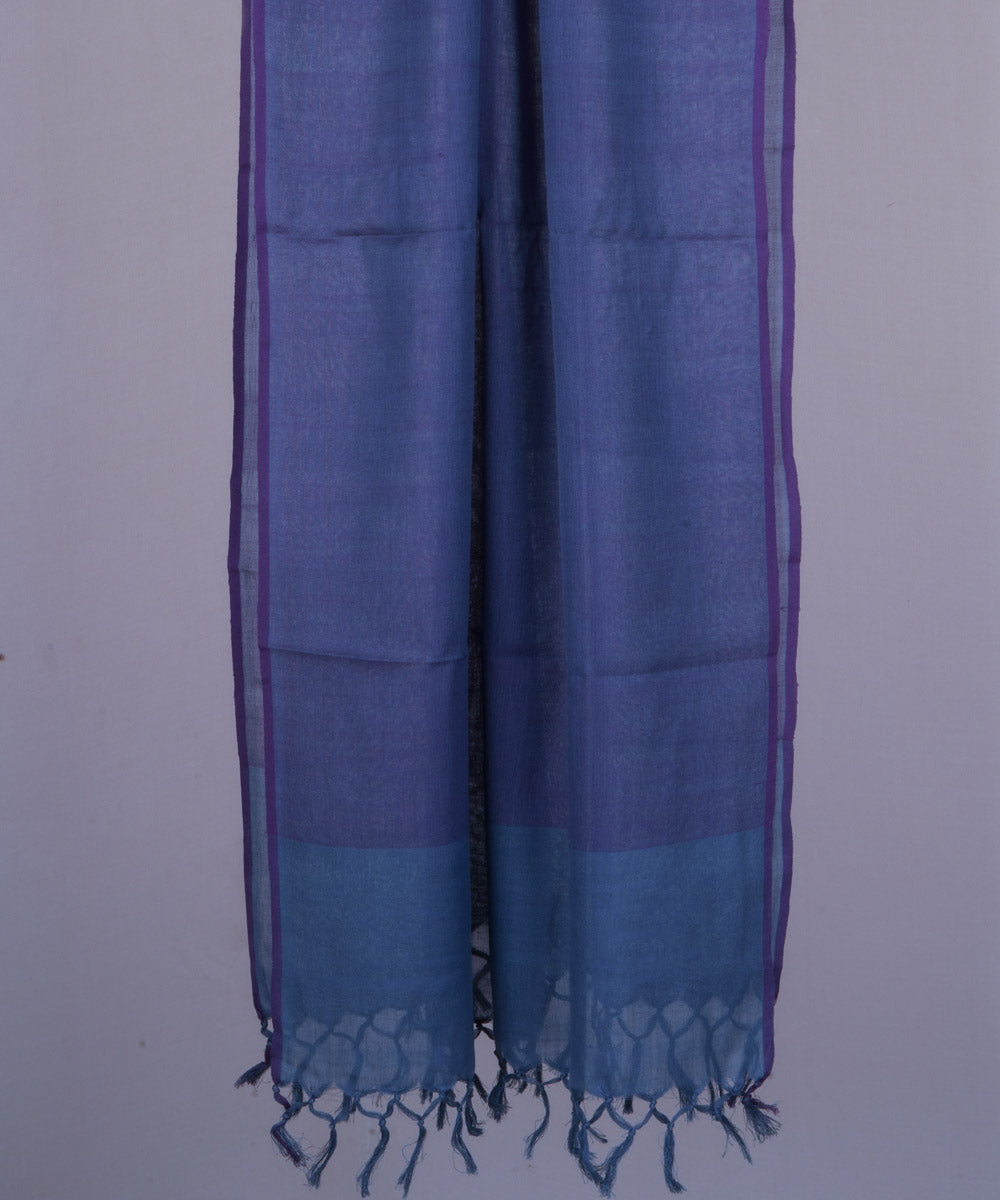Purple handwoven cotton stole