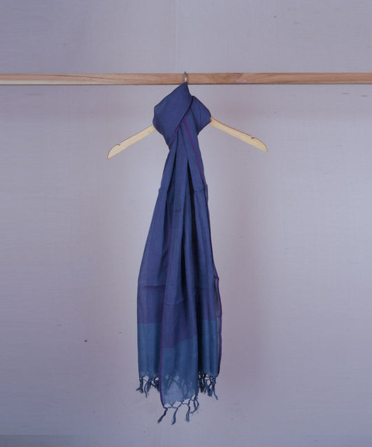 Purple handwoven cotton stole