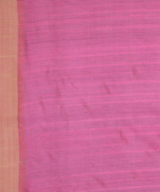 Pink handwoven tussar silk saree