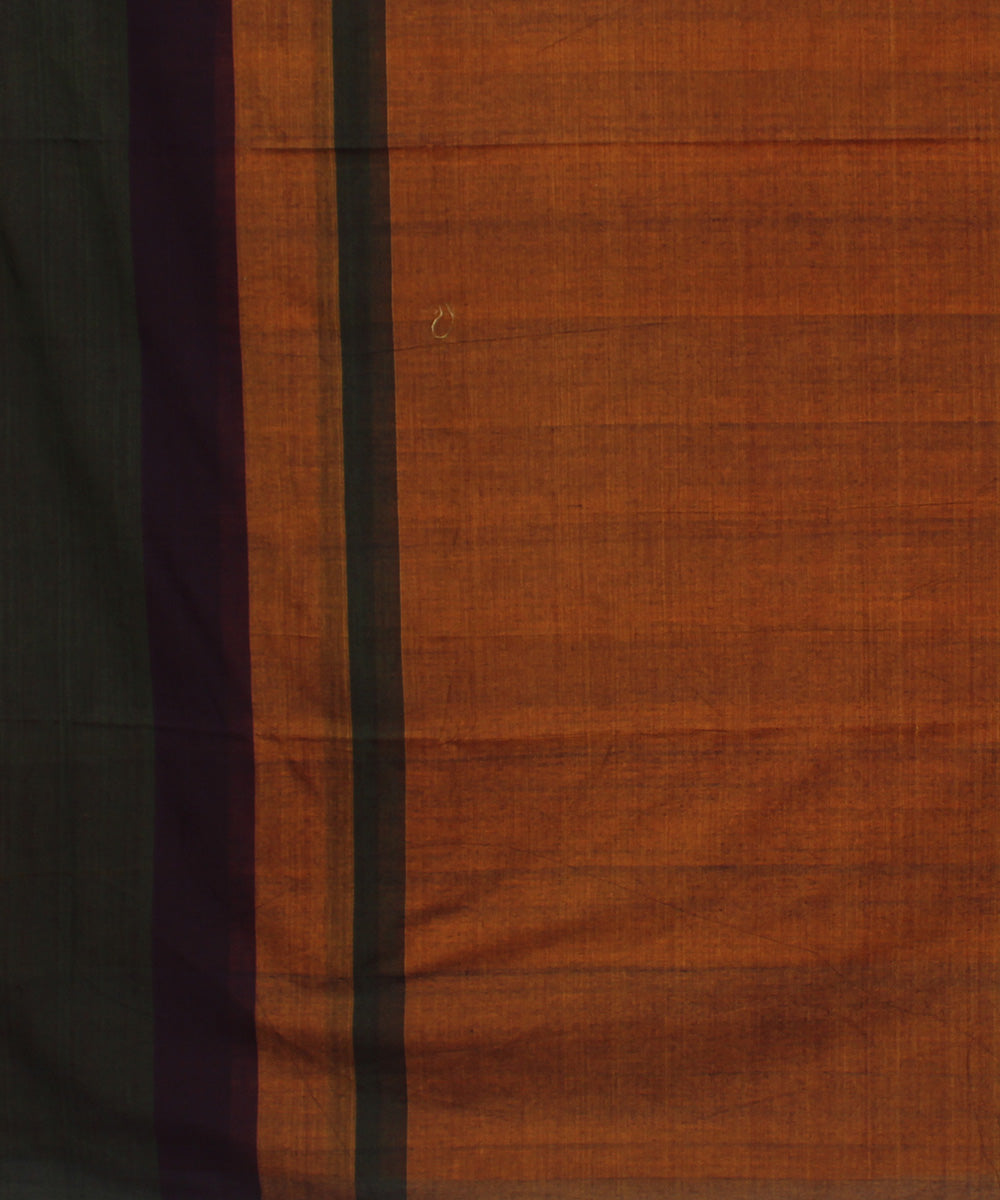 Orange handwoven cotton mangalagiri saree